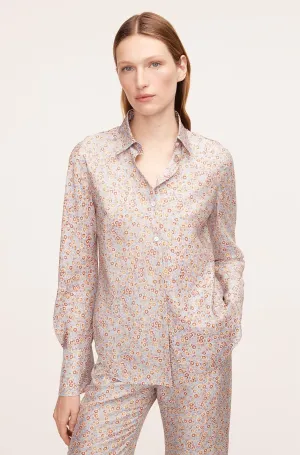 Violet Fleur Silk Blouse | Violet Fleur Glass Blue Combo REBECCA TAYLOR