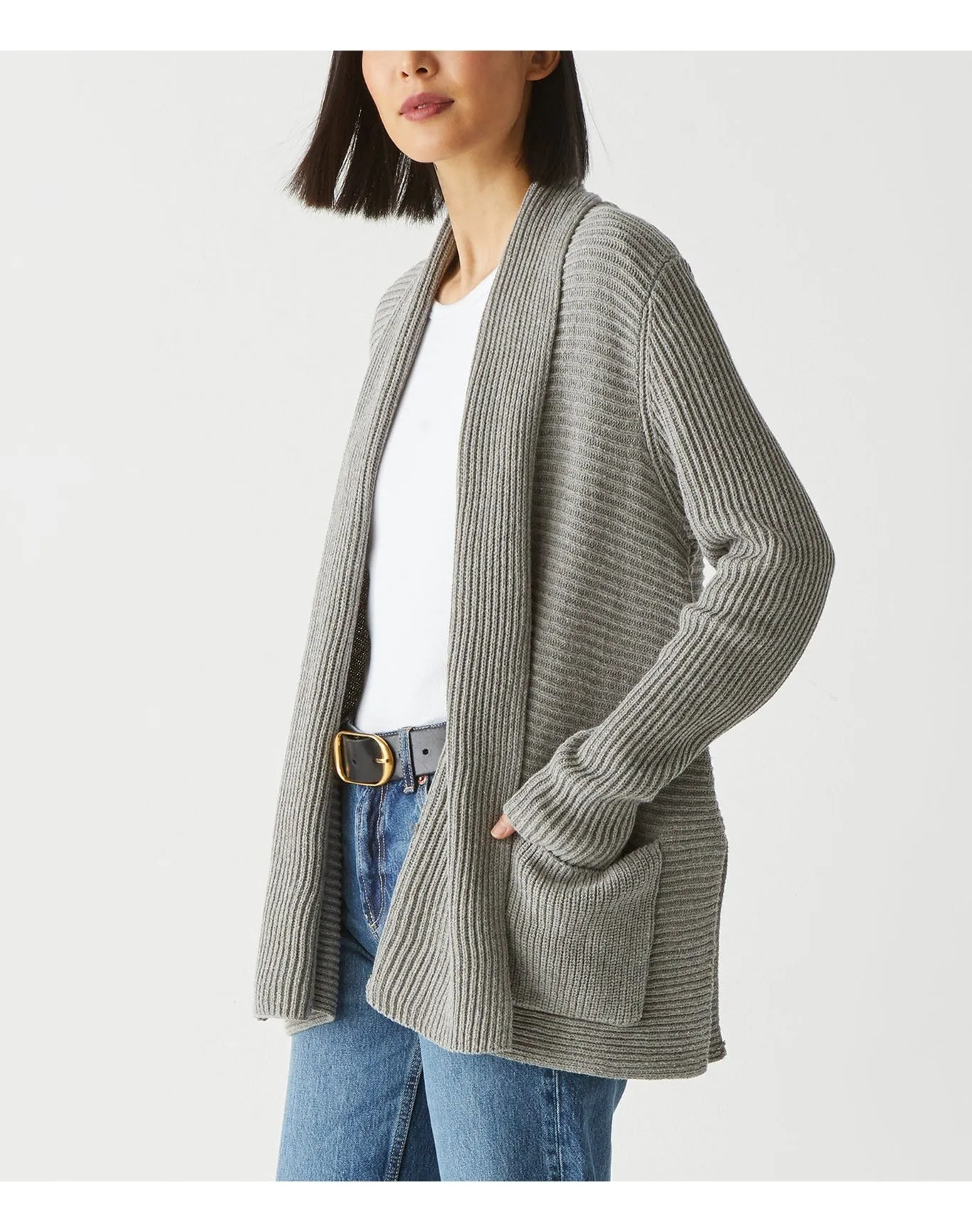 Vonn Open Cardigan | Heather Grey MICHAEL STARS