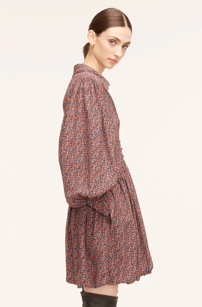 Whisper Roseen Fleur Silk Shirt Dress | Wren Fleur Navy Combo REBECCA TAYLOR