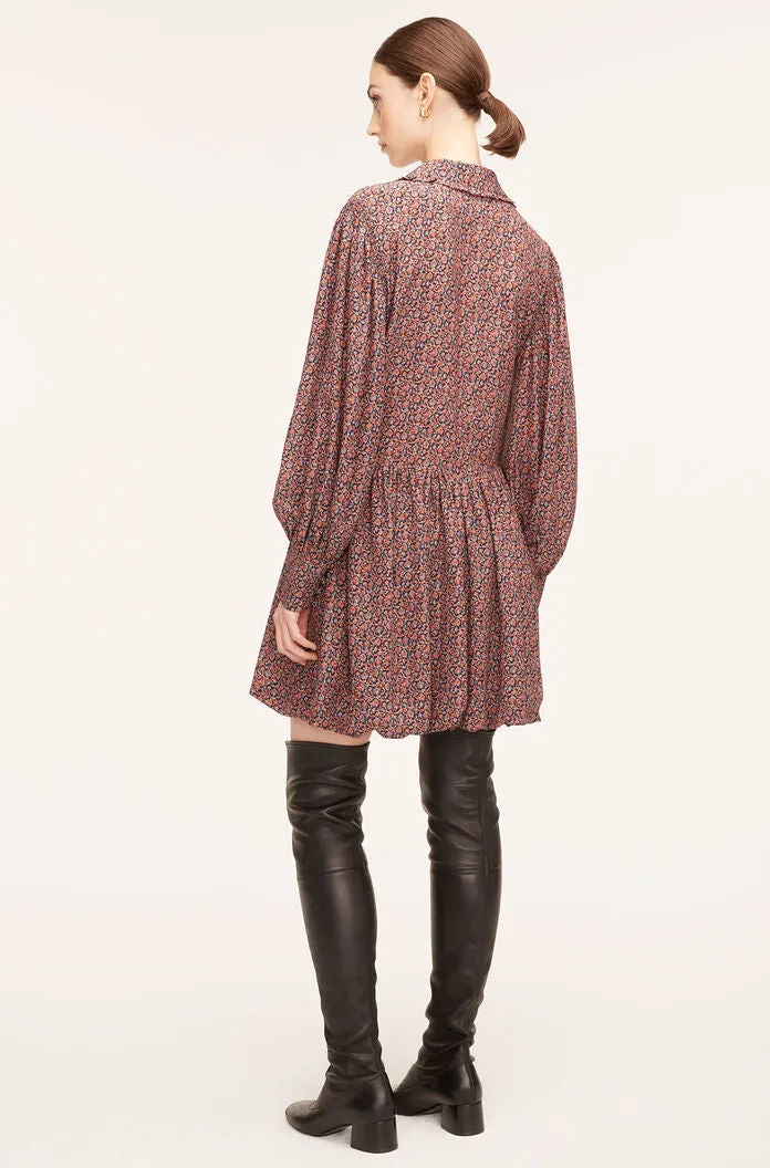 Whisper Roseen Fleur Silk Shirt Dress | Wren Fleur Navy Combo REBECCA TAYLOR
