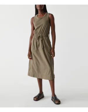 Wilhelmina Mixed Fabric Midi Dress | Camo MICHAEL STARS