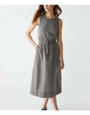 Wilhelmina Mixed Fabric Midi Dress | Oxide MICHAEL STARS