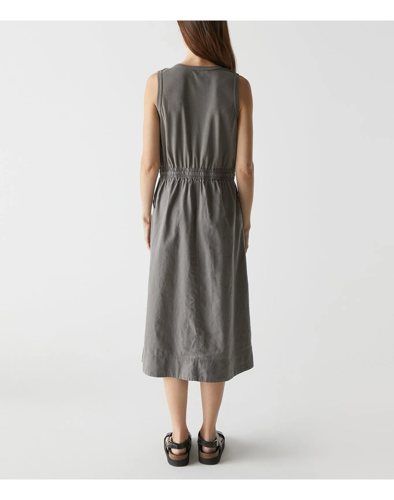 Wilhelmina Mixed Fabric Midi Dress | Oxide MICHAEL STARS
