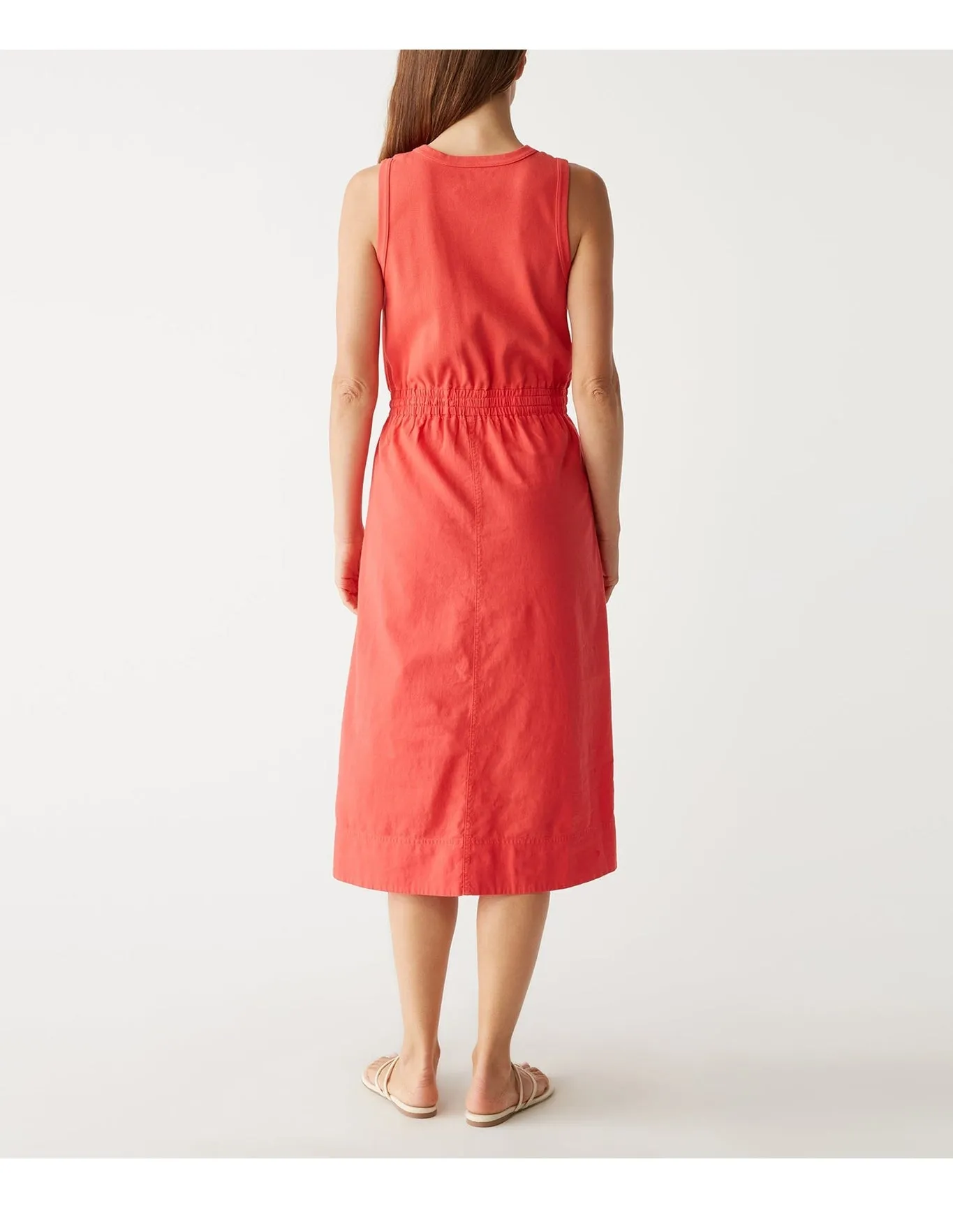 Wilhelmina Mixed Fabric Midi Dress | Spritz MICHAEL STARS