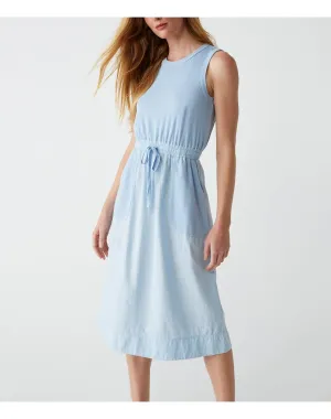 Wilhelmina Mixed Fabric Midi Dress | Water MICHAEL STARS