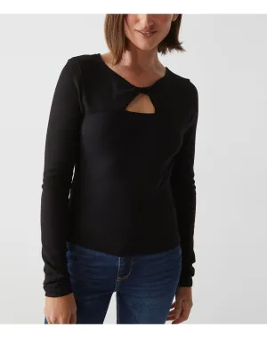 Yara Twist Front Tee | Black MICHAEL STARS