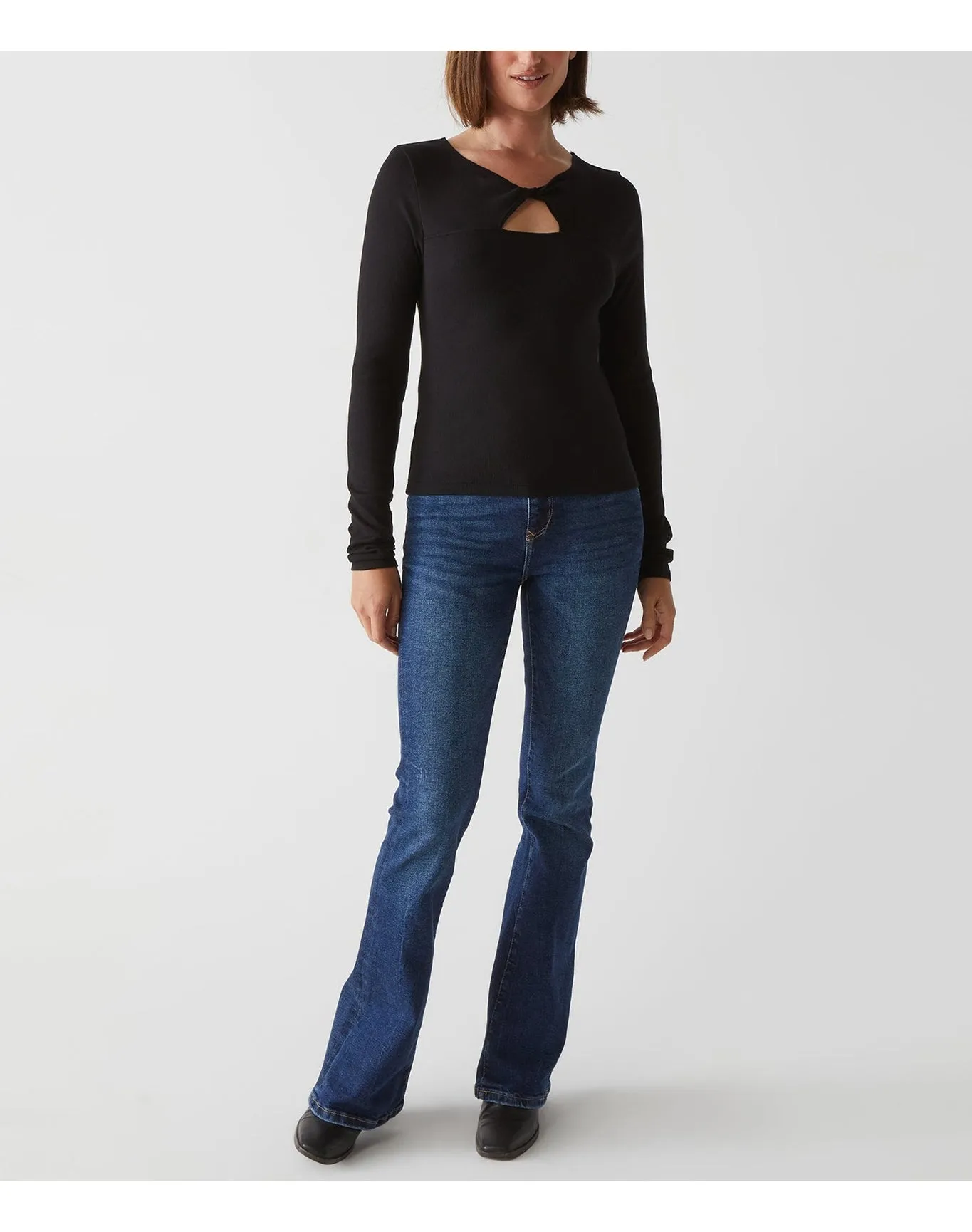 Yara Twist Front Tee | Black MICHAEL STARS