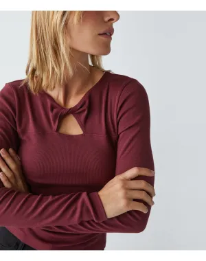 Yara Twist Front Tee | Boysenberry MICHAEL STARS