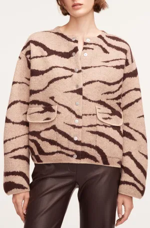 Zebra Jacquard Cropped Jacket | Zebra Port Combo REBECCA TAYLOR
