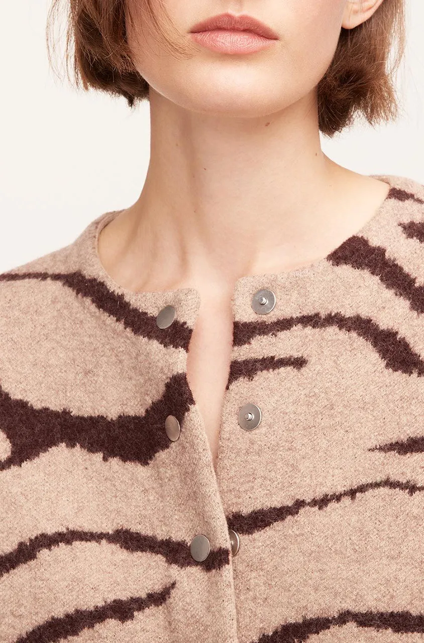 Zebra Jacquard Cropped Jacket | Zebra Port Combo REBECCA TAYLOR