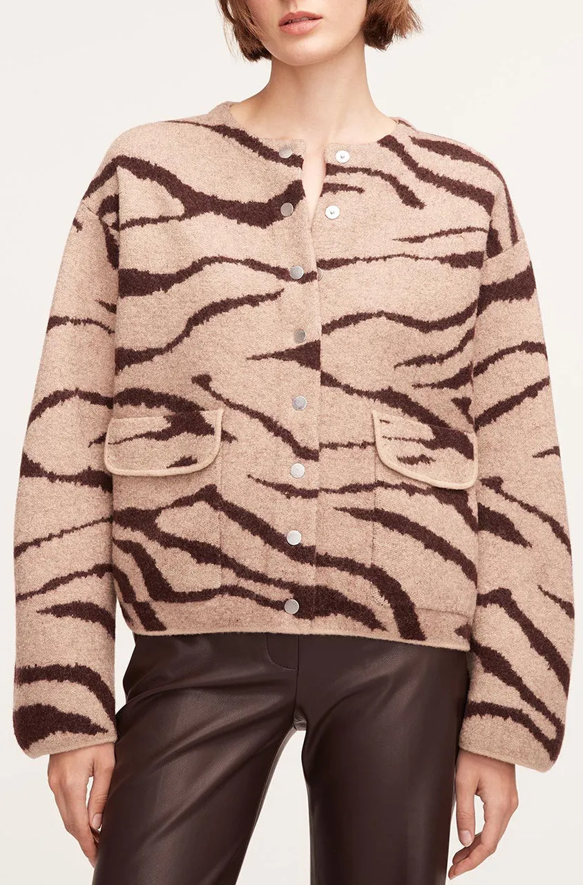Zebra Jacquard Cropped Jacket | Zebra Port Combo REBECCA TAYLOR