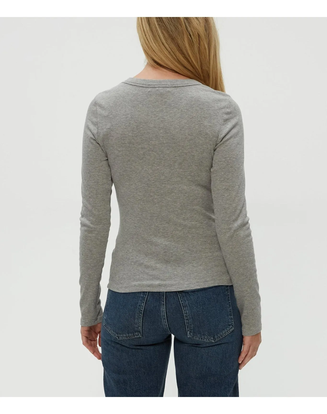 Zola Ribbed Tee | Heather Grey MICHAEL STARS
