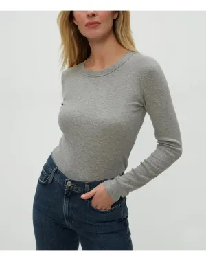 Zola Ribbed Tee | Heather Grey MICHAEL STARS