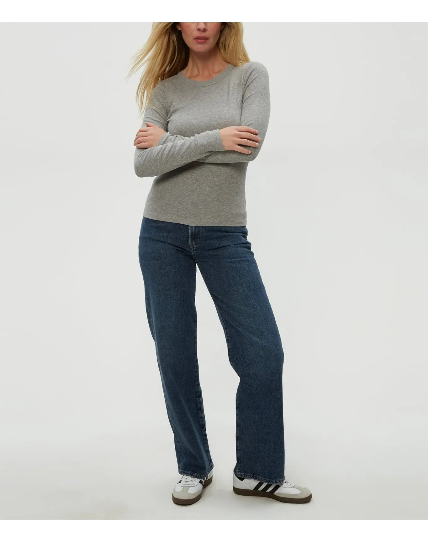 Zola Ribbed Tee | Heather Grey MICHAEL STARS