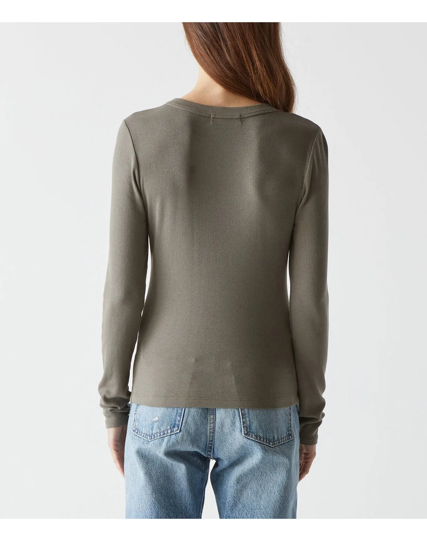 Zola Ribbed Tee | Olive MICHAEL STARS